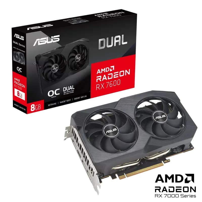 ASUS DUAL Radeon RX 7600 8GB V2 OC
