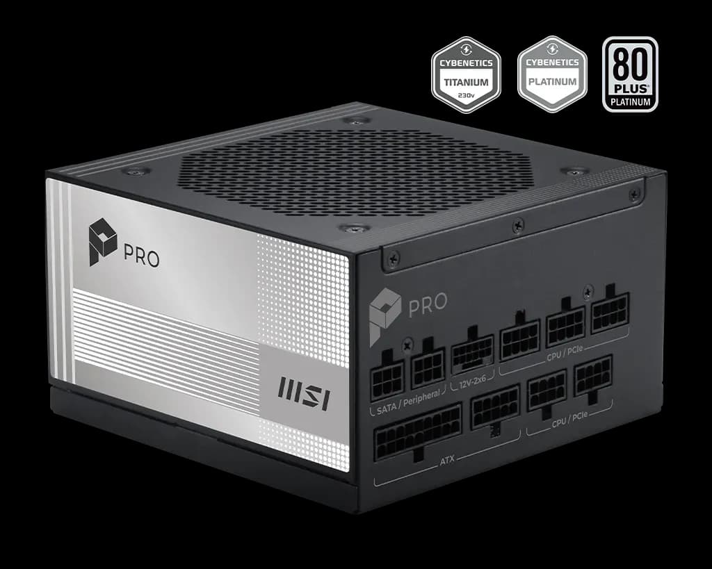 MSI PRO A1000PL PCIE5 1000W 80+ Platinum