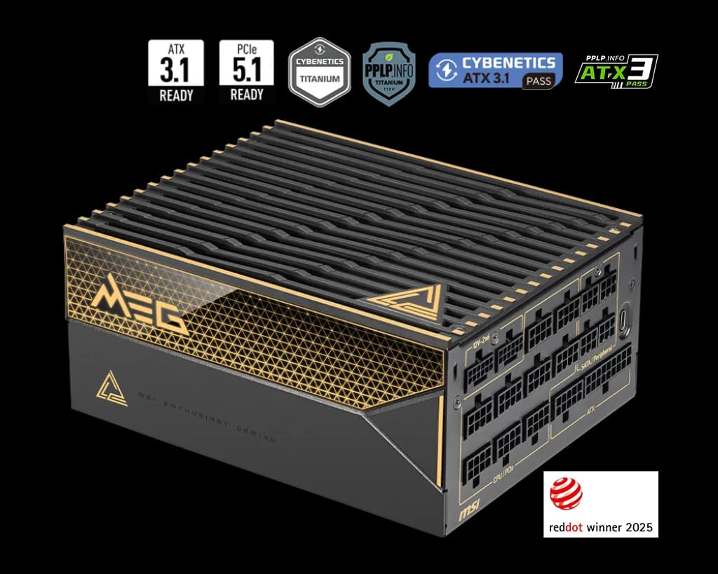 MSI MEG Ai1600T PCIE5 1600W 80+ Titanium