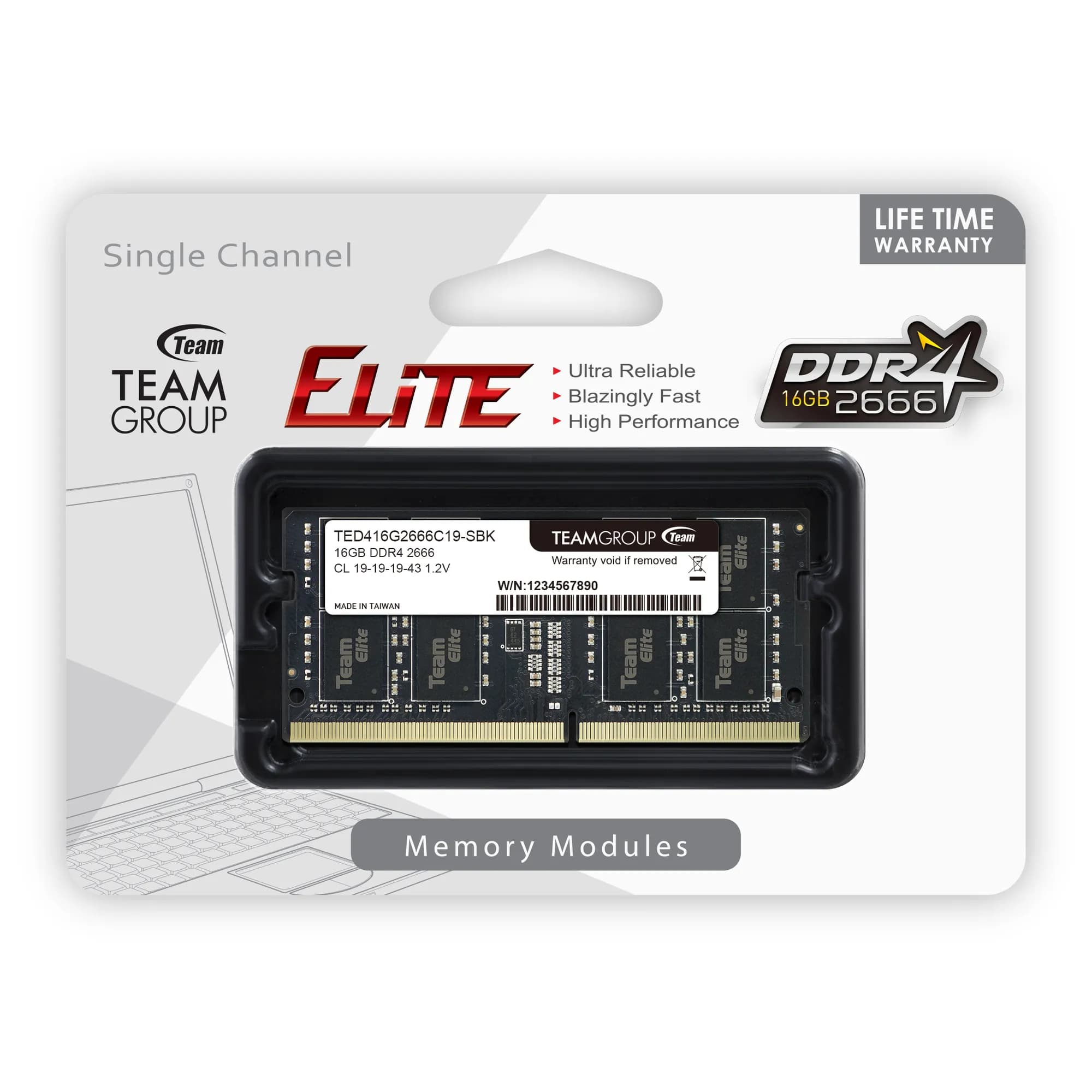 Team ELITE 16GB DDR4-2666 SO-DIMM