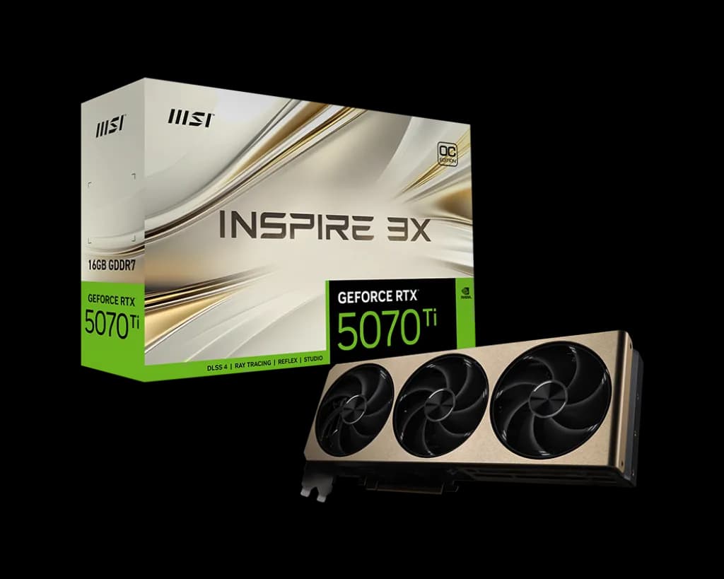 MSI GeForce RTX 5070 Ti INSPIRE 3X OC PLUS 16GB