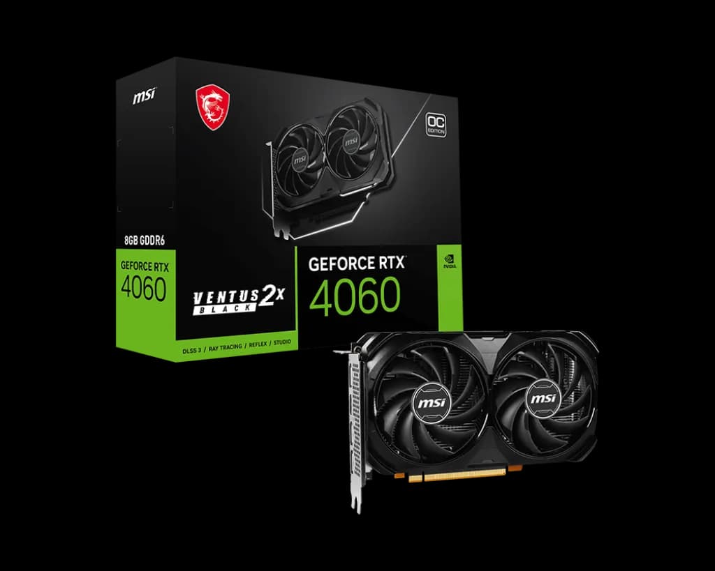 MSI GeForce RTX 4060 VENTUS 2X BLACK OC 8GB