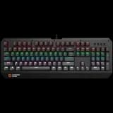 Canyon Hazard GK-6, Wired multimedia gaming keyboard with lighting effect, 108pcs rainbow LED, Numbers 104keys, EN double injection layout, cable length 1.8M, 450.5*163.7*42mm, 0.90kg, color black