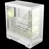 MSI MAG PANO 130R PZ WHITE, Mid-Tower, ATX Back-connect supported M-ATX/ITX, 2x USB 3.2, 1x USB Type-C 20Gbs, 1x Audio/Mic, 4x 120mm ARGB Fans, Mesh Panel, Tempered Glass