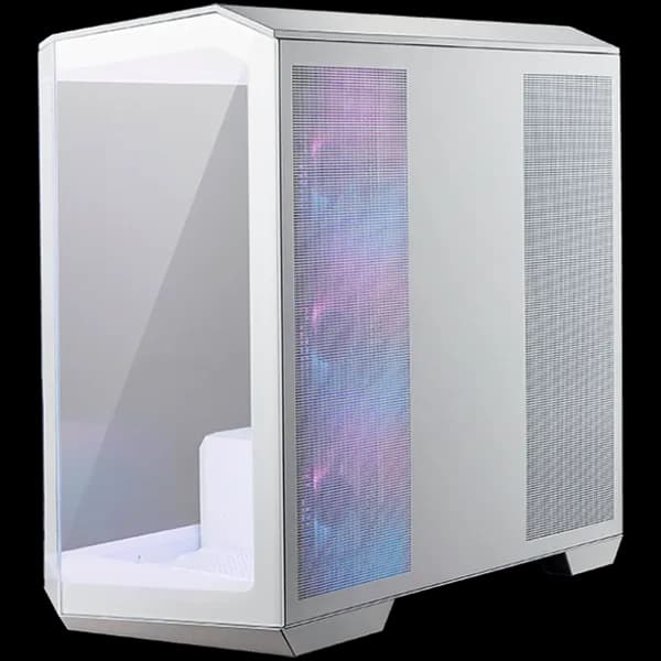 MSI MAG PANO M100R PZ WHITE Micro-ATX Case, 4x 120mm ARGB Fans, Panoramic Glass