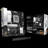 ASRock MB B850M Rock WiFi 7, AM5, 2x DDR5, 1x PCIe 5.0 x16, 1x PCIe 3.0x16, 1x Blazing M.2, 1x Hyper M.2, 4x SATA3, RAID 0, 1, 10, 7.1 CH HD Audio, 1x HDMI, 6x USB 3.2, 5x USB 2.0, 1x USB-C, 2.5G LAN, 2x Wi-Fi 6E, BT, 1x HDMI, 1x DP, mATX