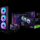 ASRock PHANTOM GAMING 360 LCD, AiO liquid cooler, ARGB, IPS LCD, 360 mm radiator, AM5, AM4, LGA1851, LGA1700, 90-APGA36-BAAGA5, 6Y