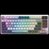 MSI FORGE GK600 TKL WIRELESS SKY Hot-Swappable Mechanical Switches, PBT Keycaps, Sound-Dampening Foam and Gaskets, Integrated Display, RGB LED, 2.4GHz, BT, USB-C