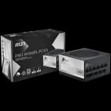 MSI PRO A1000PL PCIE5, 1000W, 80 Plus Platinum, 120mm Fluid Dynamic Bearing Fan, Protections: OCP/OTP/OPP/SCP/OVP/UVP/SIP/NLO, Dimensions: 150mmx150mmx86mm, 7Y Warranty