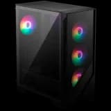 MSI MAG FORGE 120A AIRFLOW, Mid-Tower, ATX/M-ATX/ITX, 2x USB 3.2 Gen 1 Type-A, 1x Audio Mic, LED On/Off Button, ARGB Hub, 6x 120mm ARGB Fans, Mesh Panel, 4mm Tempered Glass