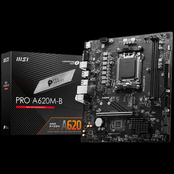 MSI MB Sc AM5 Pro A620M-B, AMD A620, 2xDDR5, 1xHDMI, 1xVGA, mATX