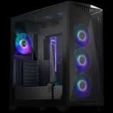 MSI MPG GUNGNIR 300R AIRFLOW, Mid-Tower, E-ATX/ATX/M-ATX/ITX, 2x USB 3.2 Gen 1 Type-A, 1x USB 3.2 Gen 2x2 Type-C, 1x Audio Mic, LED Switch Button, ARGB Hub, 4x 120mm ARGB Fans, 1mm Perforated Front Panel, 3mm Tempered Glass