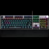 Canyon Nightfall GK-7, Wired Gaming Keyboard,Black 104 mechanical switches,60 million times key life, 22 types of lights,Removable magnetic wrist rest,4 Multifunctional control knob,Trigger actuation 1.5mm,1.6m Braided cable,US layout,dark grey, size:435*125*37.47mm