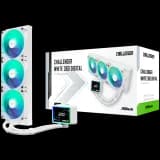 ASRock Challenger White 360 Digital, AiO liquid cooler, ARGB, Digital display, 360 mm radiator, AM5, AM4, LGA1851, LGA1700, 90-ACLA36-WAAGA6, White, 6Y