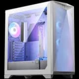 MSI MPG GUNGNIR 300R AIRFLOW WHITE, Mid-Tower, E-ATX/ATX/M-ATX/ITX, 2x USB 3.2 Gen 1 Type-A, 1x USB 3.2 Gen 2x2 Type-C, 1x Audio Mic, LED Switch Button, ARGB Hub, 4x 120mm ARGB Fans, 1mm Perforated Front Panel, 3mm Tempered Glass