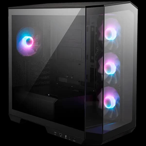 MSI MAG PANO M100R PZ Micro-ATX Case, 4x 120mm ARGB Fans, Panoramic Glass