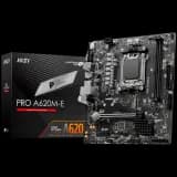 MSI PRO A620M-E, mATX, Socket AM5, Dual Channel DDR5 6800+MHz, 1x PCIe x16 slot, 1x M.2 slot, 1x HDMI, 1x VGA, 2x USB 3.2 Gen 1, 4x USB 2.0, 7.1 HD Audio, Realtek RTL8111H Gigabit LAN, 3Y