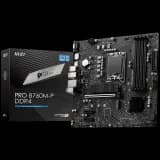 MSI Pro B760M-P DDR4, mATX, Socket 1700, Dual Channel DDR4 4800 OC MHz, 1x PCIe x16 slots, 2x M.2 slots, 1x HDMI, 1x DP, 1x VGA, 1x USB 3.2 Gen 2 Type-C, 1x USB 3.2 Gen 1, 4x USB 2.0, 7.1 HD Audio, 1Gbps LAN, 3Y