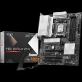MSI Pro B850-P WIFI, ATX, Socket AM5, 4x DDR5 Dual Channel DDR5 up to 8200 OC MHz, 4x PCIe 3.0 16 slots, 3x M.2 slots, 4x USB 2.0, 1x USB 5Gbps, 1x USB 10Gbps, 2x USB 10Gbps Type-C, HDMI, 7.1 HD Audio, 5G LAN, WiFI 7, BT, 3Y