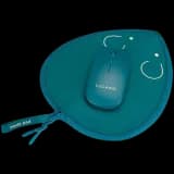 Tucano TOPO Mouse Pad with Wireless Mouse, Petrol Blue